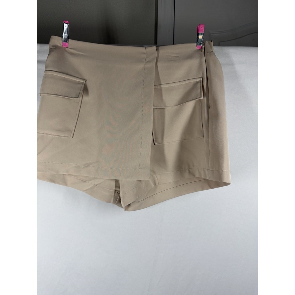 Love Tree Khaki Skort Skirt Shorts Cargo Utility Mini Tan Beige Size M